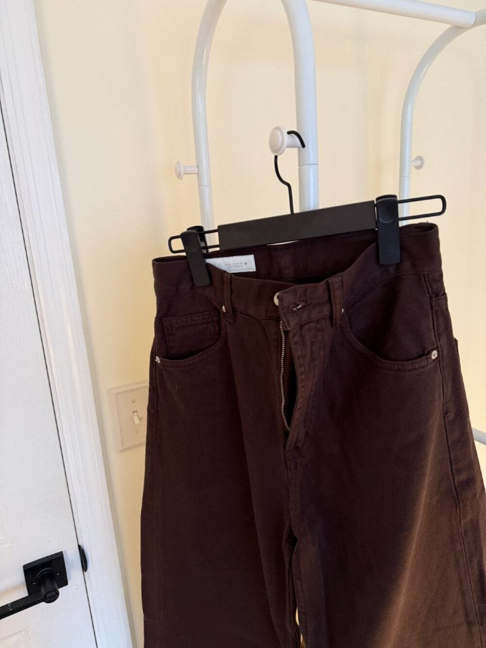 Zara TRF Extra Wide Leg High Waist Jeans in Brown - Picture 7 of 7